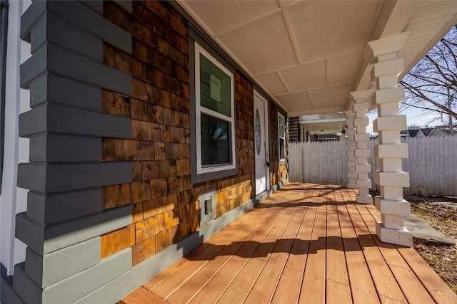 view of wooden terrace