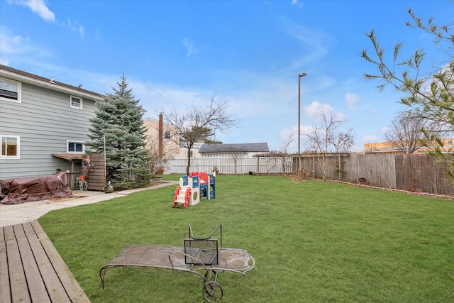 view of yard featuring a playground