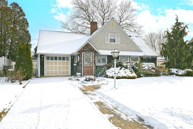 view of front of house featuring a garage