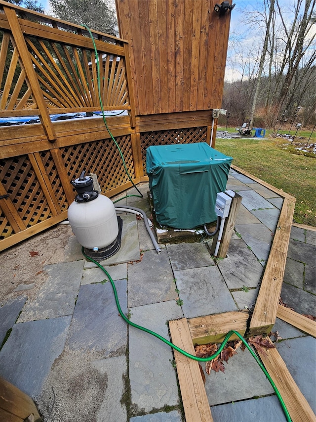 view of patio / terrace with area for grilling