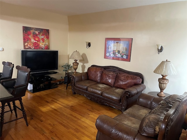 living room featuring hardwood / wood-style floors