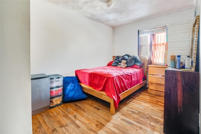 bedroom featuring light wood-type flooring