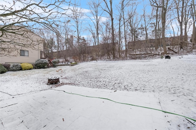 view of snowy yard