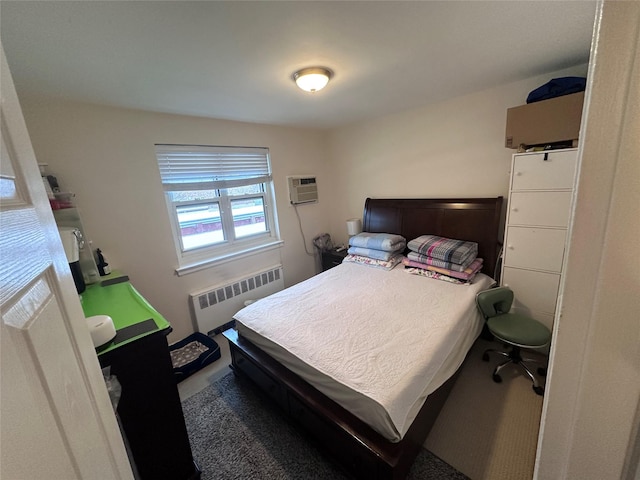 bedroom featuring radiator