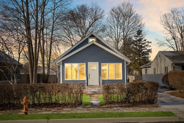 view of bungalow