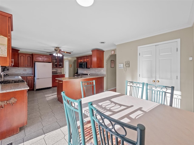 11 Balanchine Ct, Airmont, NY 10952 - dining room with ceiling fan and crown molding