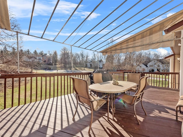 11 Balanchine Ct, Airmont, NY 10952 - wooden deck featuring outdoor dining space, a yard, and a water view