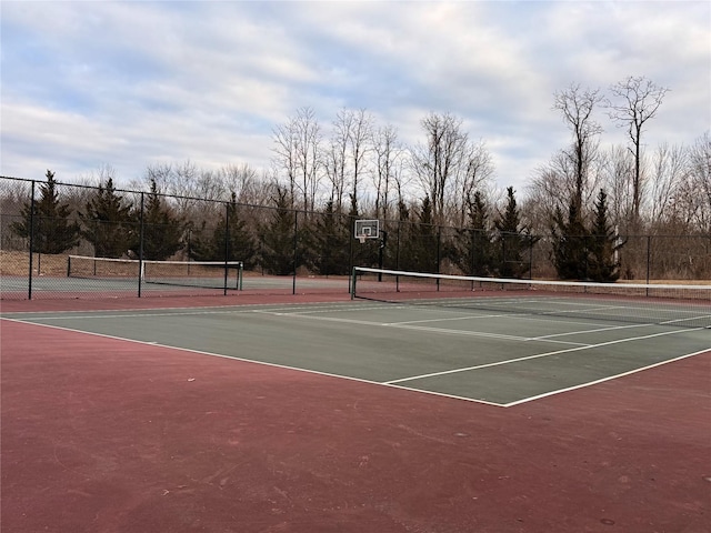 view of sport court with basketball court