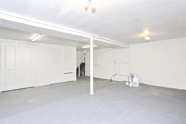 view of basement