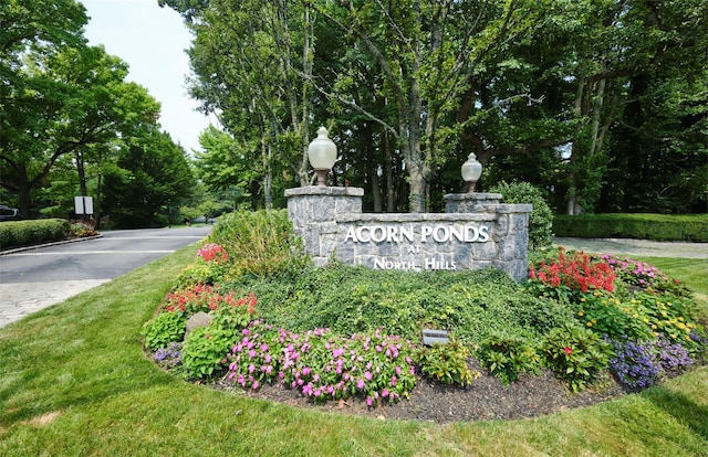 view of community sign