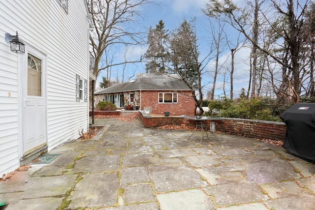 view of patio featuring grilling area