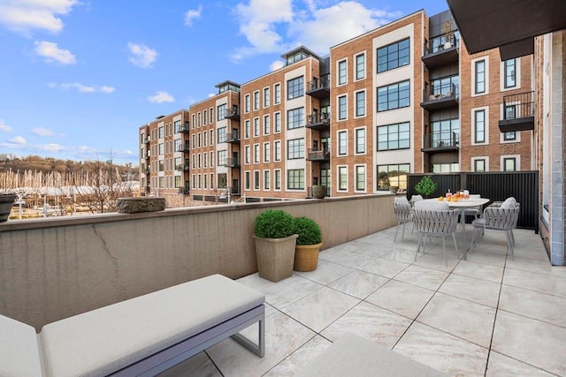 balcony featuring a patio