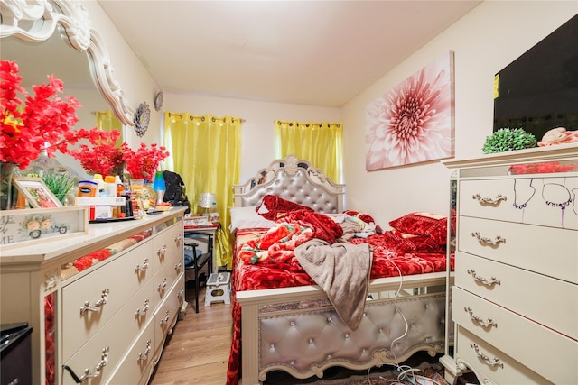 bedroom featuring light hardwood / wood-style flooring