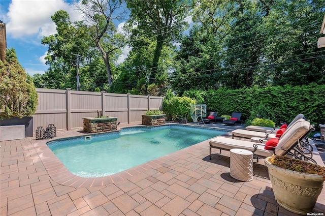 view of pool with a patio area