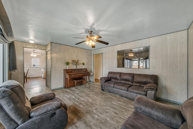 living room featuring hardwood / wood-style flooring