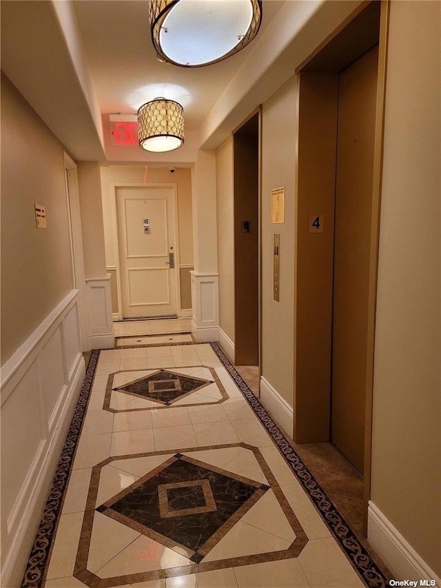 hall with elevator