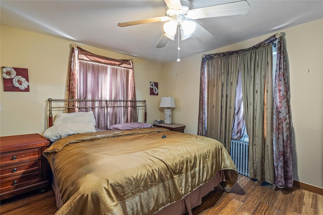17718 Sayres Ave, Jamaica, NY 11433 - bedroom featuring baseboards, wood finished floors, and a ceiling fan