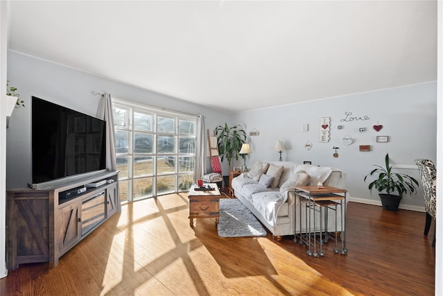 living room featuring hardwood / wood-style flooring