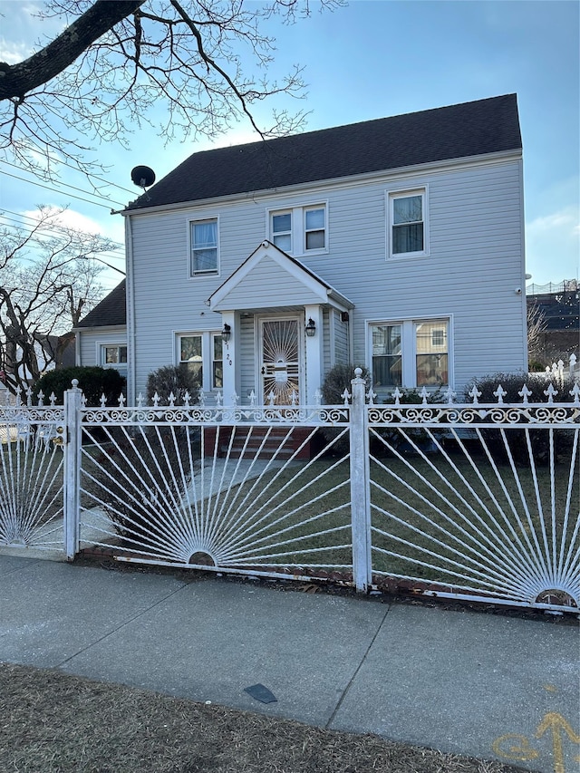 view of colonial inspired home