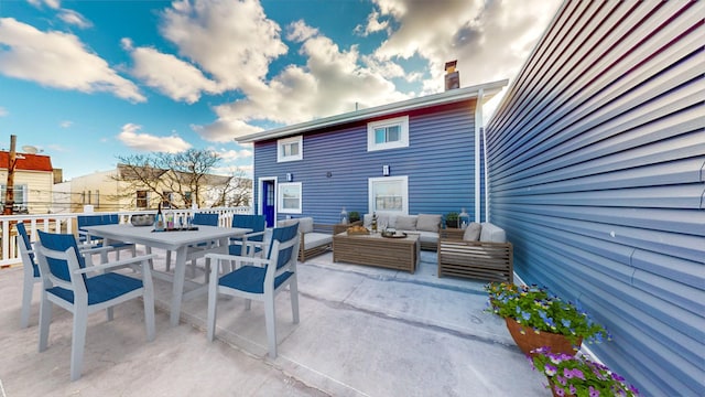 view of patio with an outdoor living space