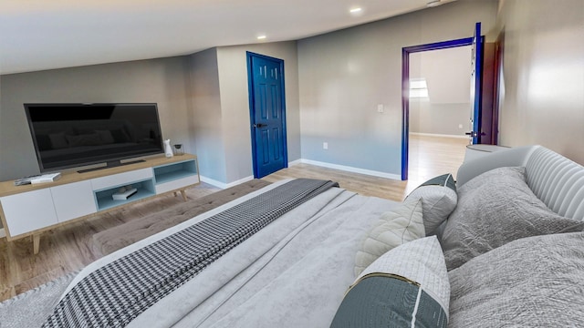 living room featuring light hardwood / wood-style flooring