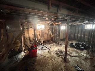 view of basement