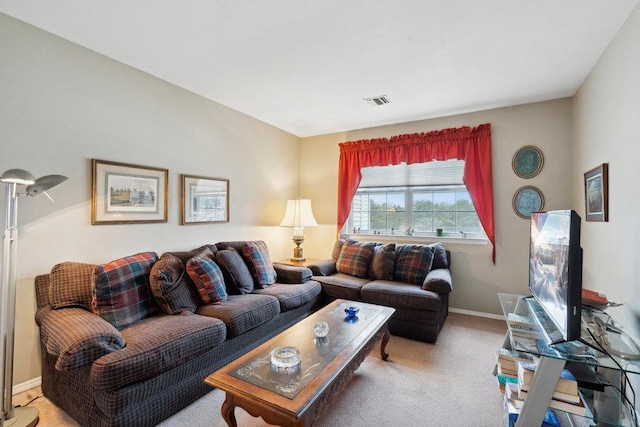 view of carpeted living room