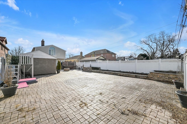 view of patio / terrace featuring a fenced backyard