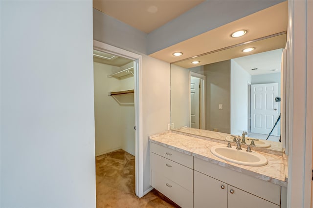 bathroom featuring vanity