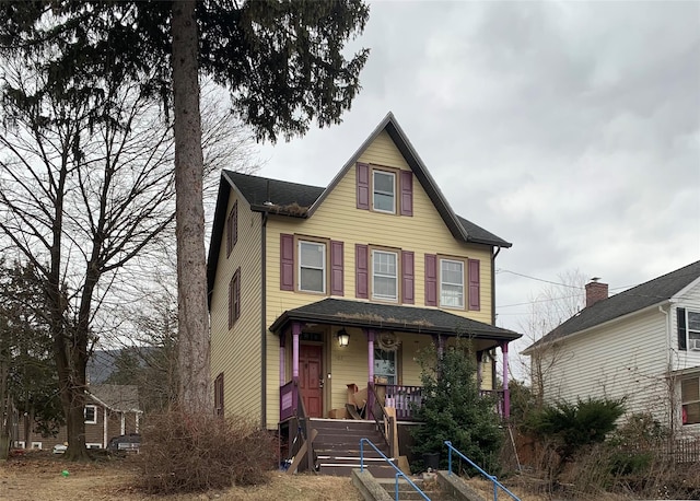 view of front of home with a porch