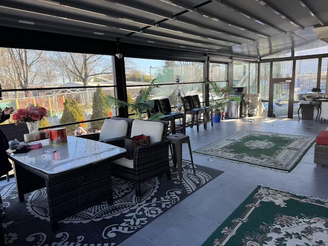 view of sunroom / solarium