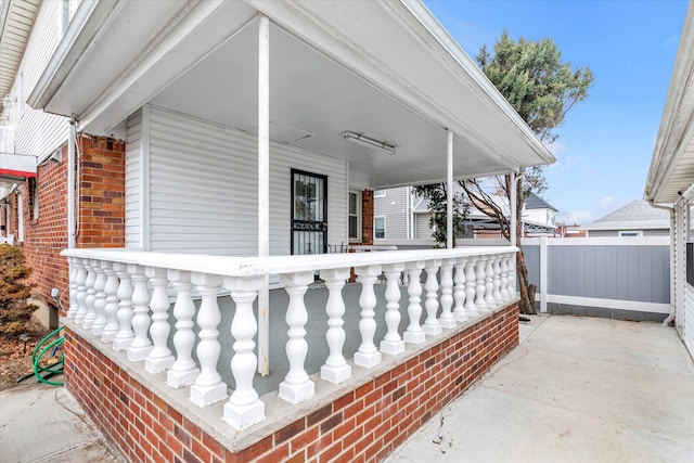 view of patio / terrace featuring covered porch