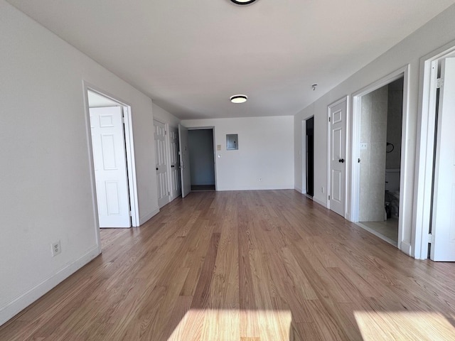 empty room featuring light hardwood / wood-style flooring