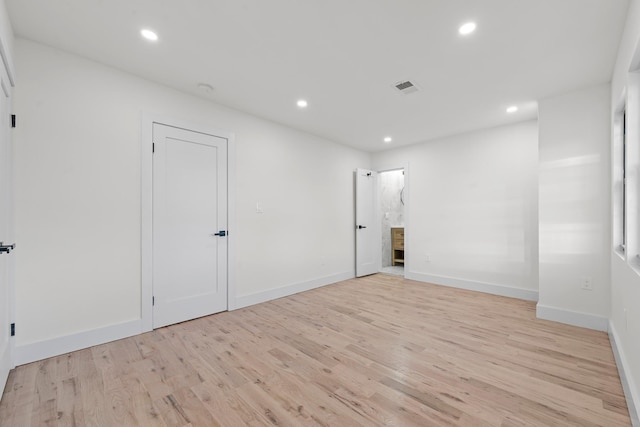 empty room featuring light wood-type flooring