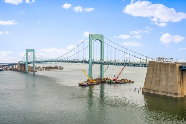 166-25 Powells Cove Blvd Unit 16M, Beechhurst, NY 11357 - water view featuring a notable bridge