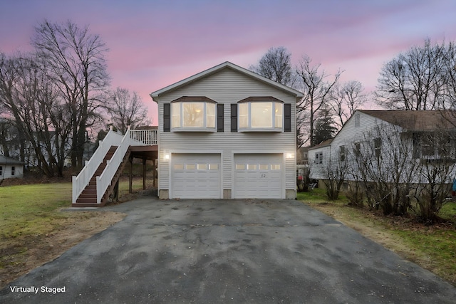 view of front facade with a garage