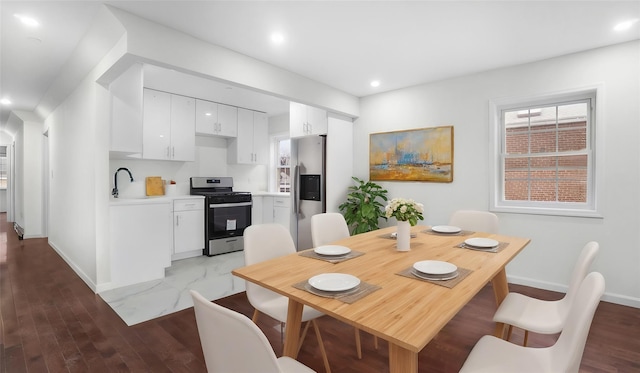 dining room with sink