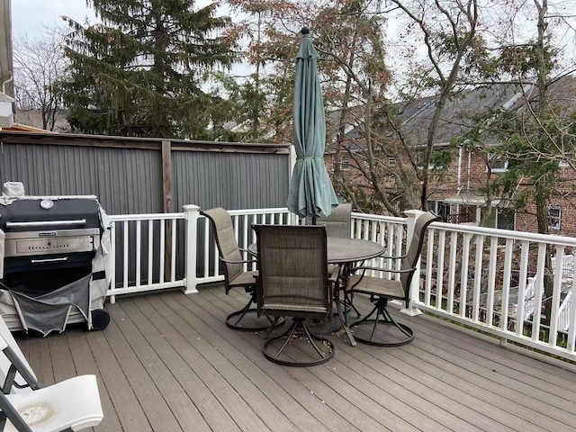 deck with grilling area