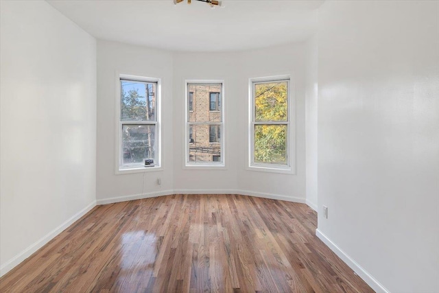 spare room with hardwood / wood-style flooring