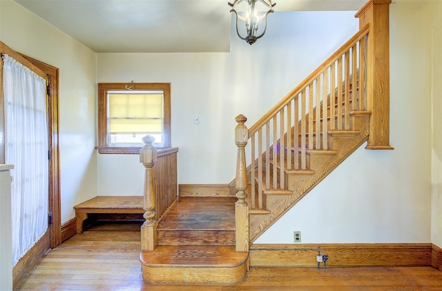 foyer featuring hardwood / wood-style floors