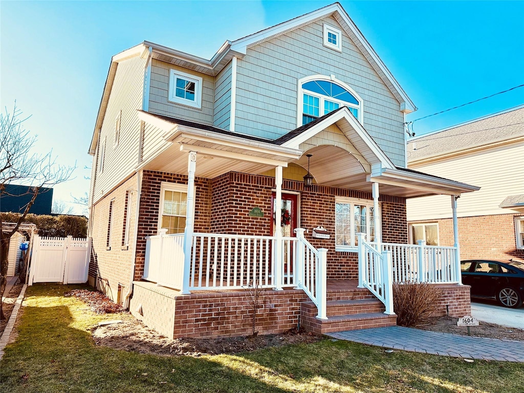 view of front of house featuring a porch