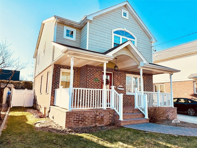 view of front of house featuring a porch