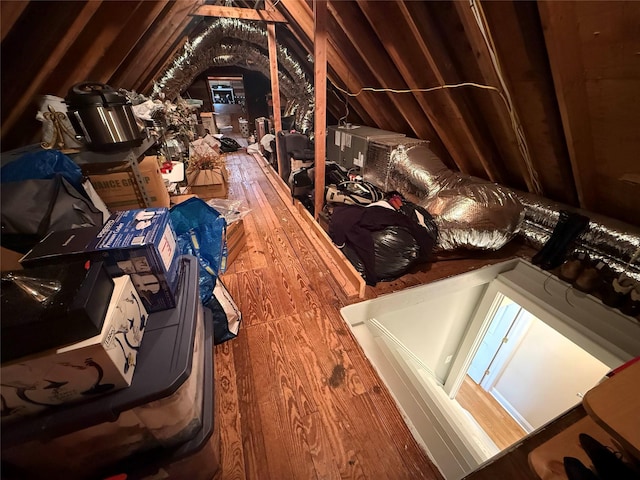 view of attic