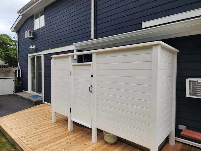 exterior space with a wall unit AC