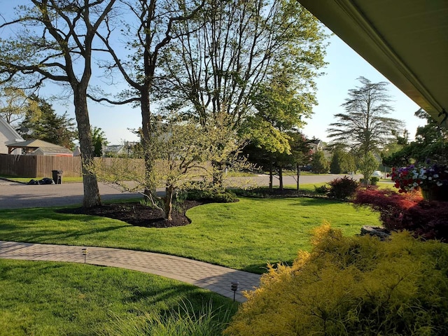 surrounding community featuring a lawn