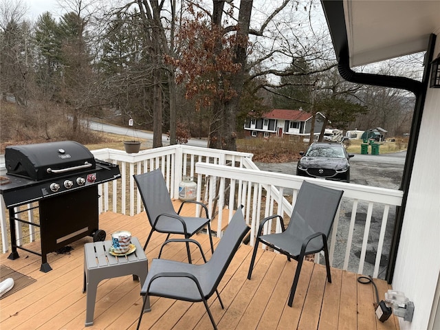 deck with grilling area