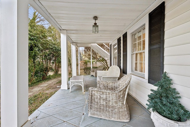 view of patio with covered porch