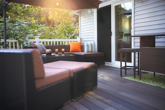 view of wooden terrace