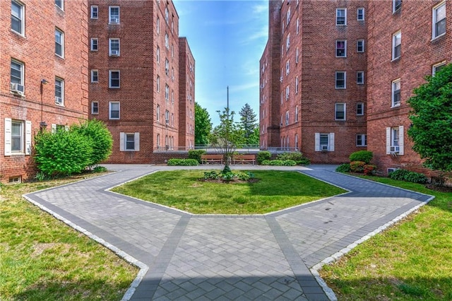 view of community with a lawn