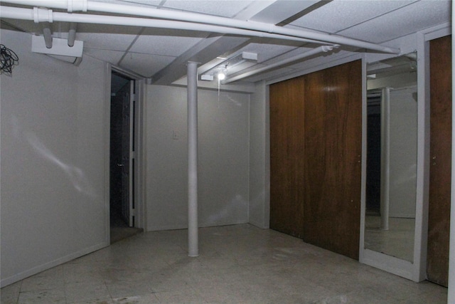 view of basement